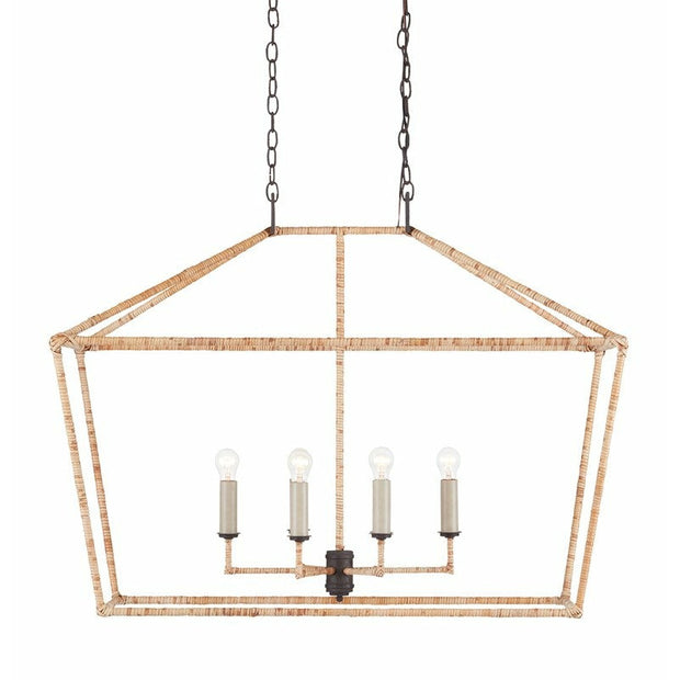 Denison Rattan Rectangular Lantern