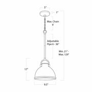 Eloise Ceramic Pendant Small