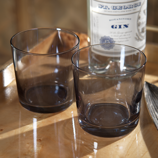 Gray Luster Rocks Glass