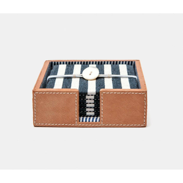 Alvarado Striped Canvas Coaster Set