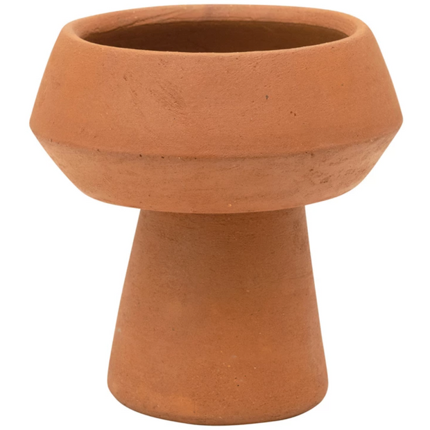 Marlin Terracotta Footed Vase