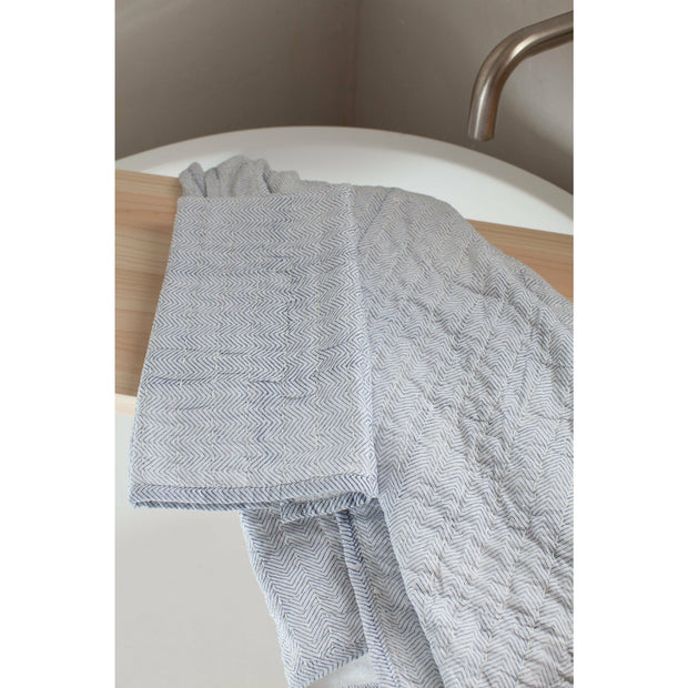 Blue Zig Zag Towel