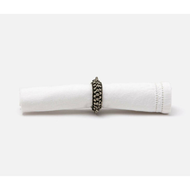 Parker Antiqued Silver Napkin Ring (Set of 4)