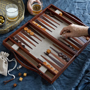Jesse Leather Backgammon Set