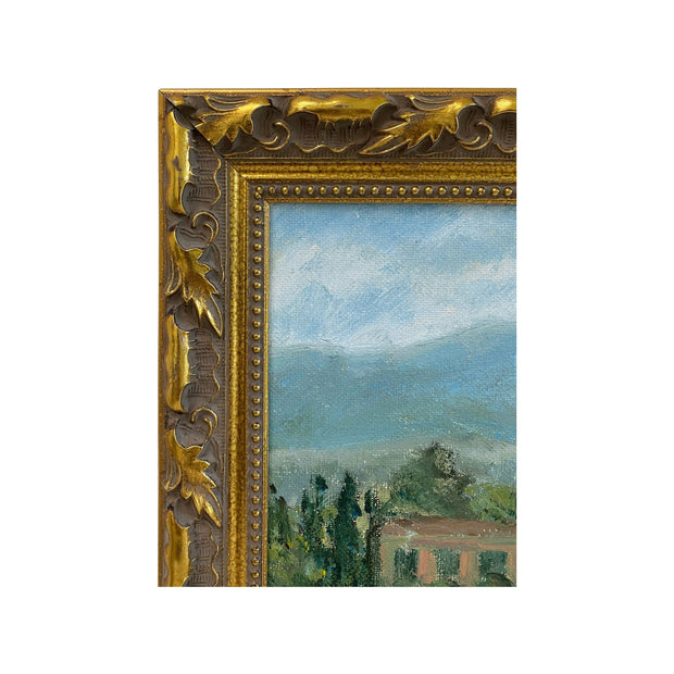 Lakehouse Vintage Impressionist Oil Painting