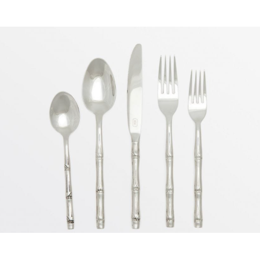 Set/5- Liliana Polished Silver Flatware Set