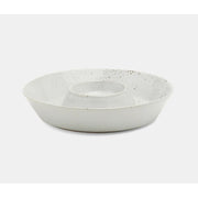 Edyth White Salt Glaze Chip and Dip Bowl