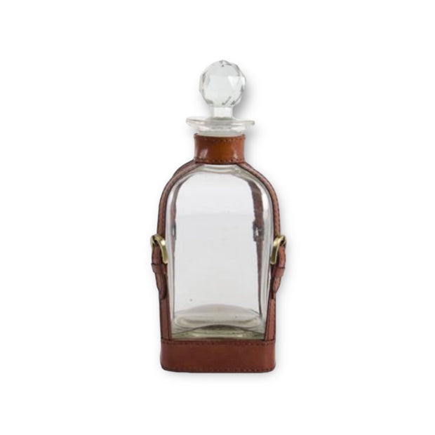 Glass Decanters With Leather Straps
