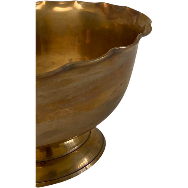 Vintage Scalloped Brass Catchall