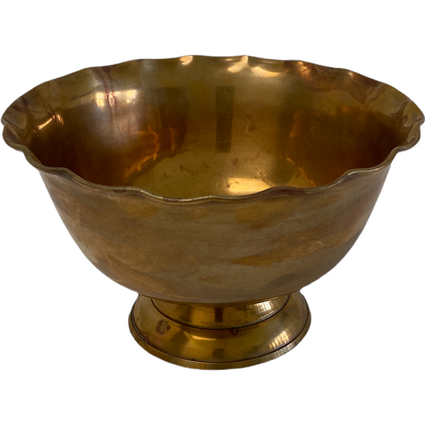 Vintage Scalloped Brass Catchall