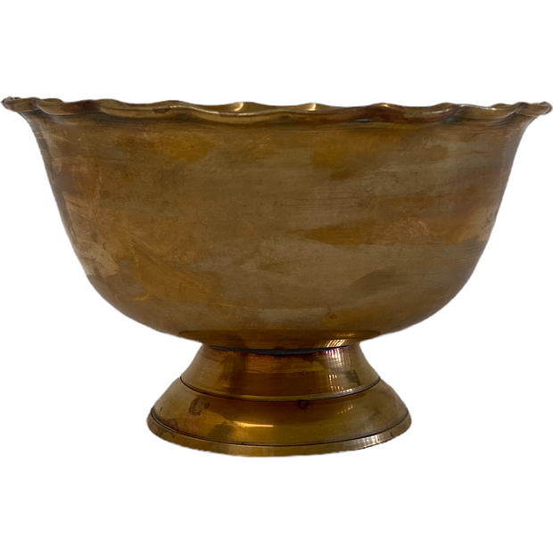 Vintage Scalloped Brass Catchall