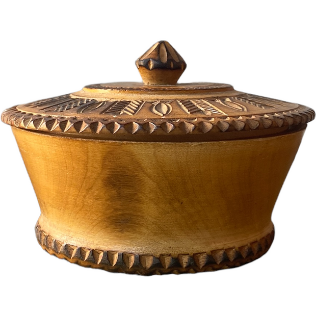 Vintage Zakopane Style Carved Box