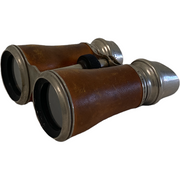 Vintage French Leather Wrapped Binoculars