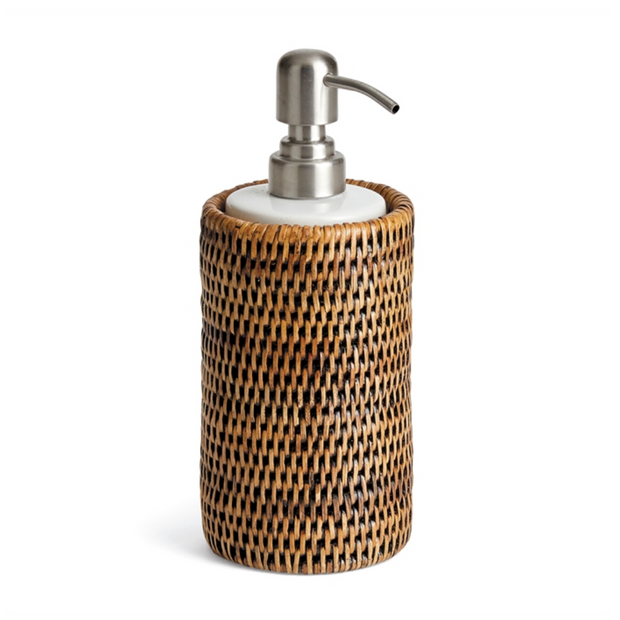 Burma Rattan Soap Dispenser - Warm Brown