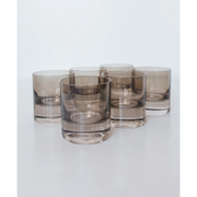 Estelle Colored Rocks Glass - Gray Smoke