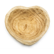 Deep Heart Shaped Wooden Bowl/ Tray