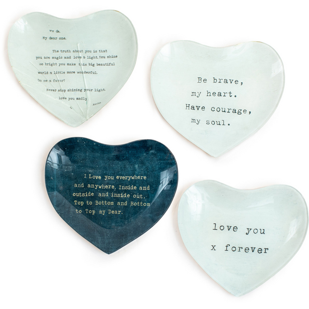 Heart Decoupage Plates - Assorted