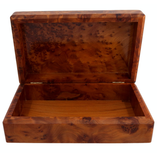 Thuya Wood Rectangular Box- with hinges