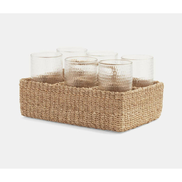 Sadye Natural Glassware Caddy