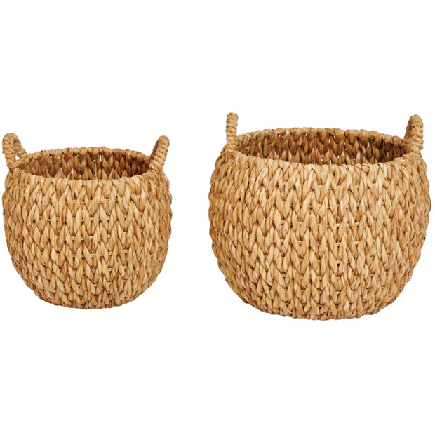 S/2- Aliyah Woven Baskets with Handles