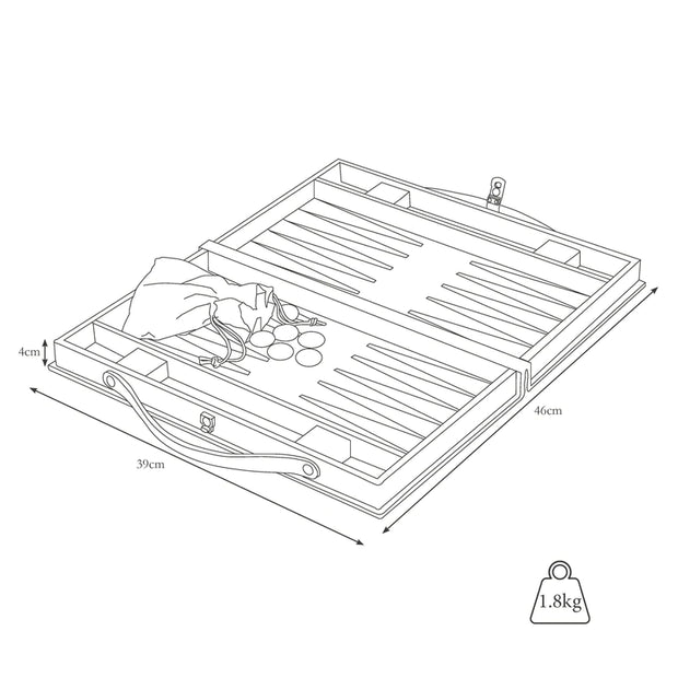 Jesse Leather Backgammon Set