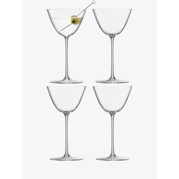 Borough Martini Glass x 4 195ml