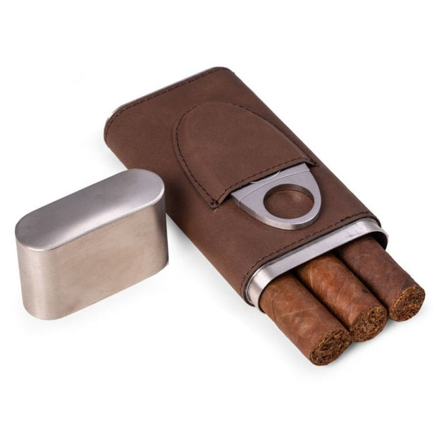 Harrison Brown Leather Cigar Case