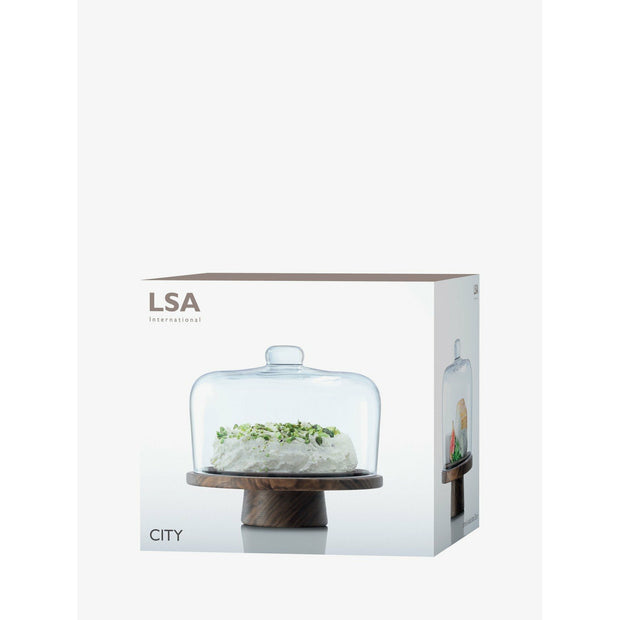 10.25" City Dome & Walnut Stand