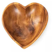 Acacia Wood Heart Bowl - Assorted Sizes