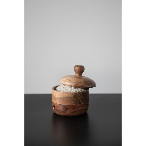Bria- Acacia Wood Jar