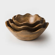 Scalloped Wooden Bowl - Medium