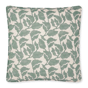 Flores Celadon Linen Pillow - 22" x 22"