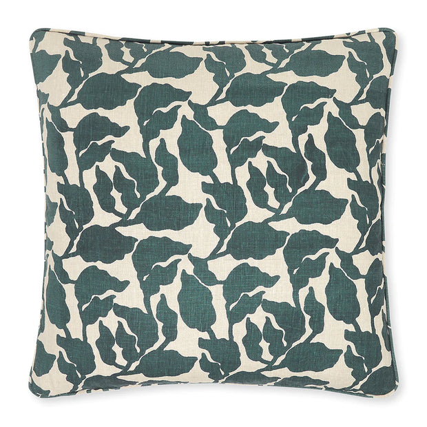 Flores Pacific Blue Linen Pillow - 20" x 20"