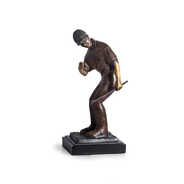 Putt Golfer Brass Sculpture