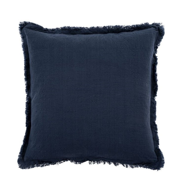 20x20 Frayed Edge Pillow - Navy