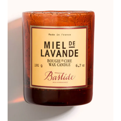 Hand Blown Miel De Lavande Candle