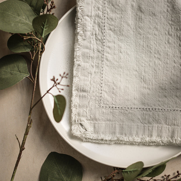 Delilah Frayed Edge Napkin- Moonstruck