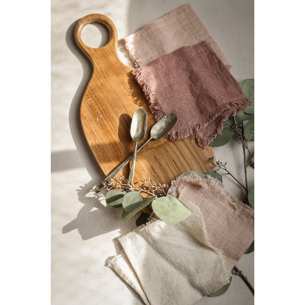 Linda Linen Cocktail Napkin - Blush