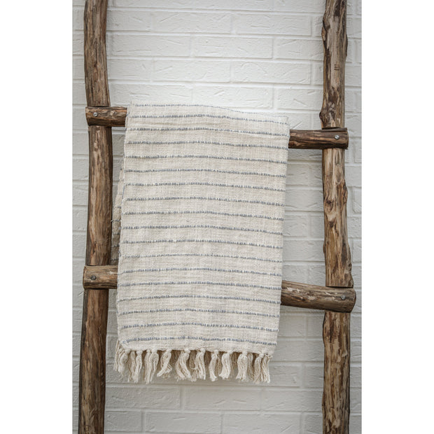 Jojo Oversized Throw - Ivory/Blue Grey