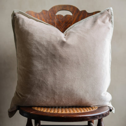 Gehry Velvet/Linen Stone Pillow - 22