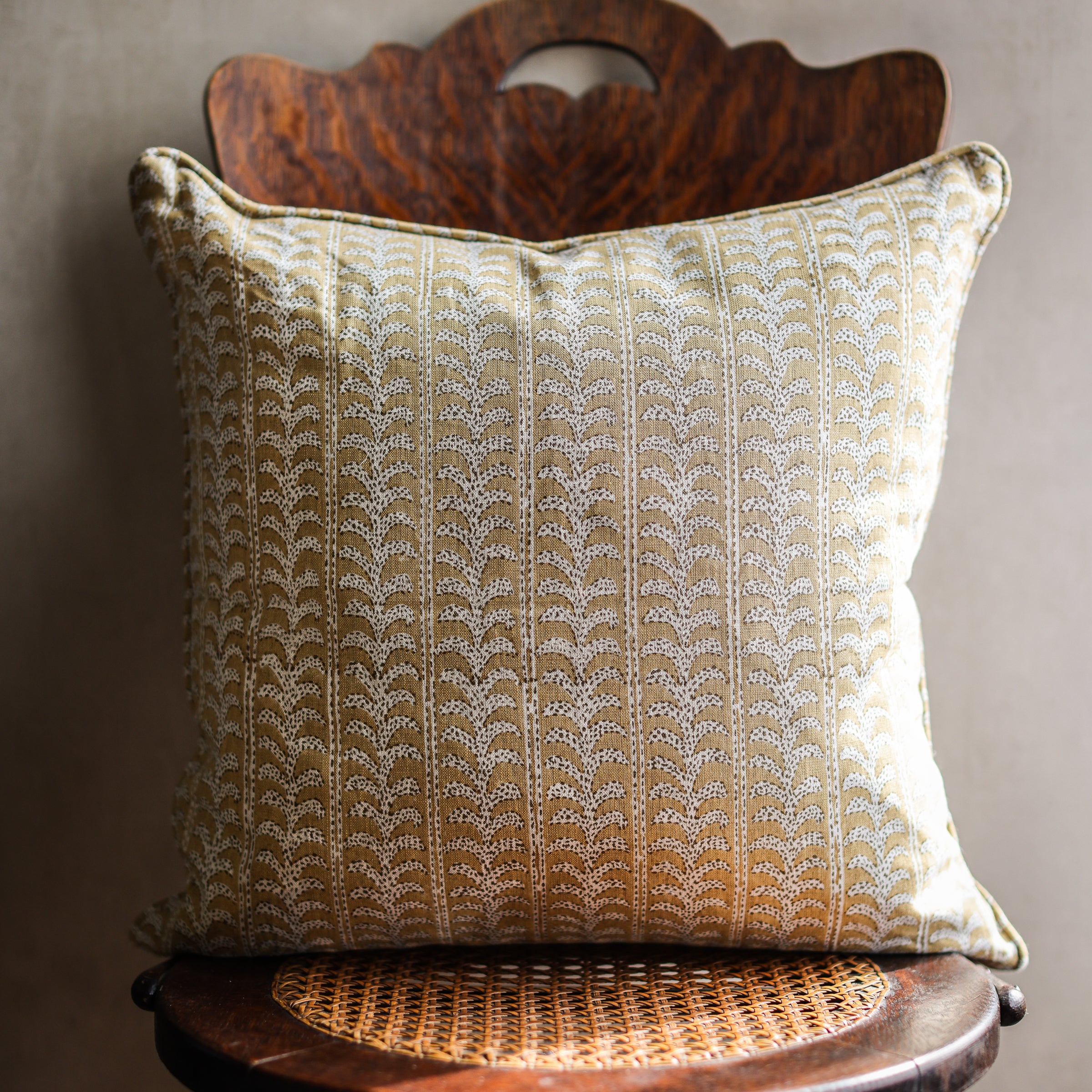 Luxor Saffron Linen Pillow