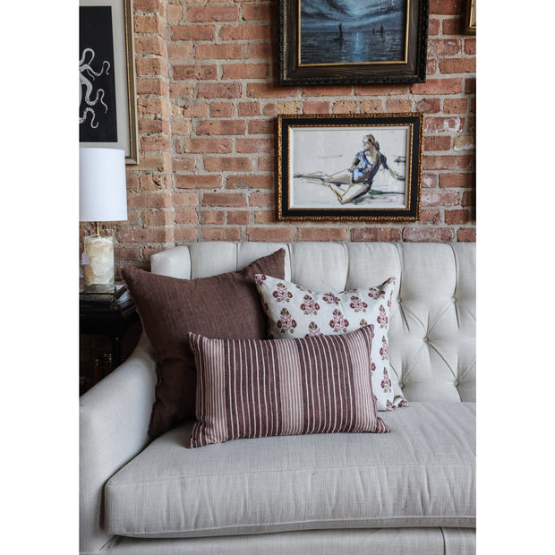 Ankara Rose Linen Pillow