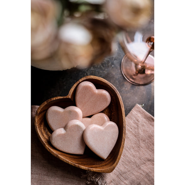 Heart Marble Paperweight- Blush