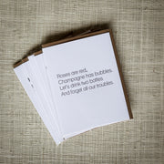 Champagne Poem - Greeting Card