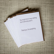 Not Nothing - Thank You Card