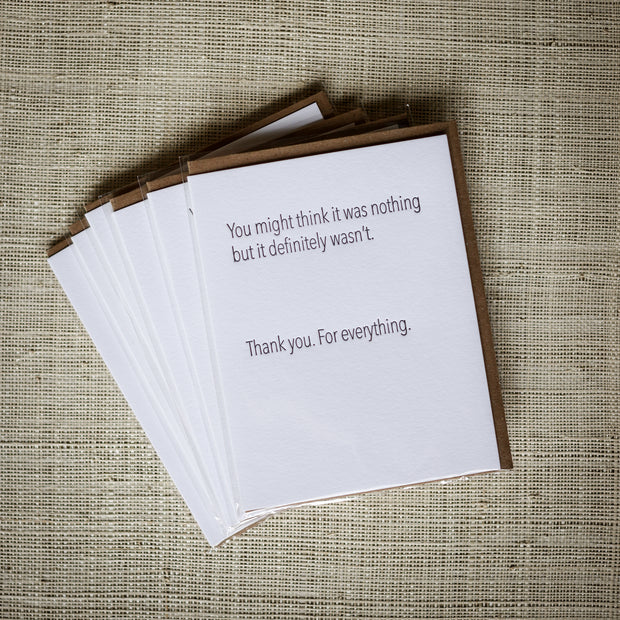 Not Nothing - Thank You Card