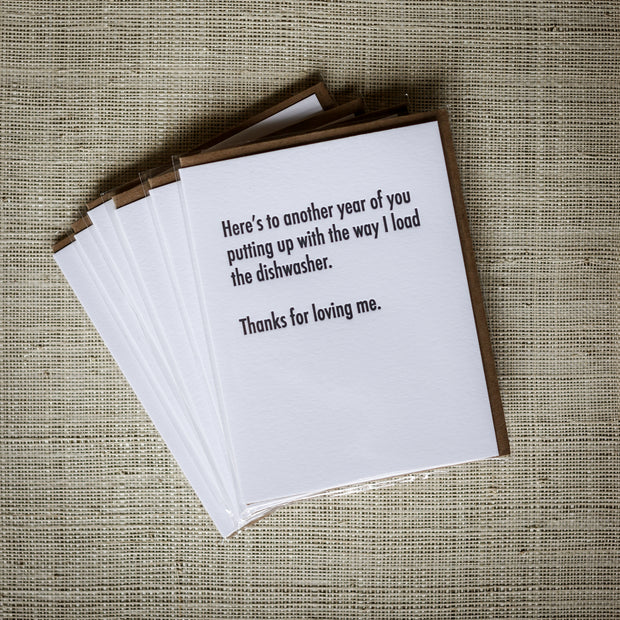 Dishwasher - Anniversary Card