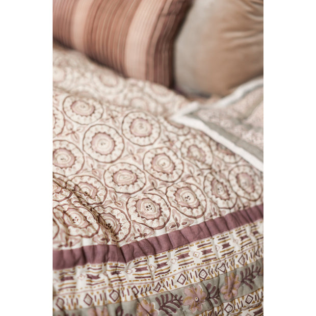 Brea Handmade Block Print Floral Quilt