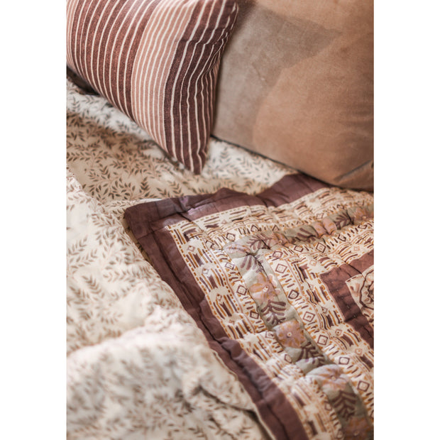 Brea Handmade Block Print Floral Quilt