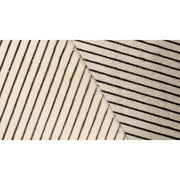 Small Pinstriped Ottoman